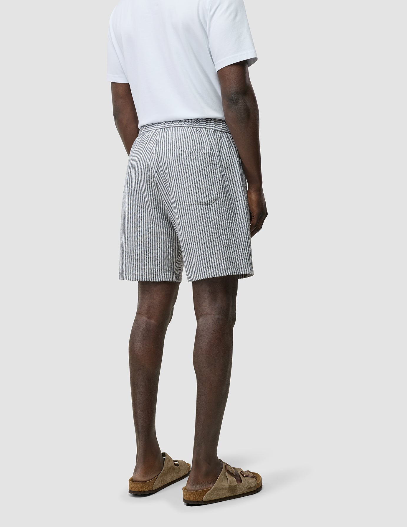 Seersucker Shorts Navy Stripes